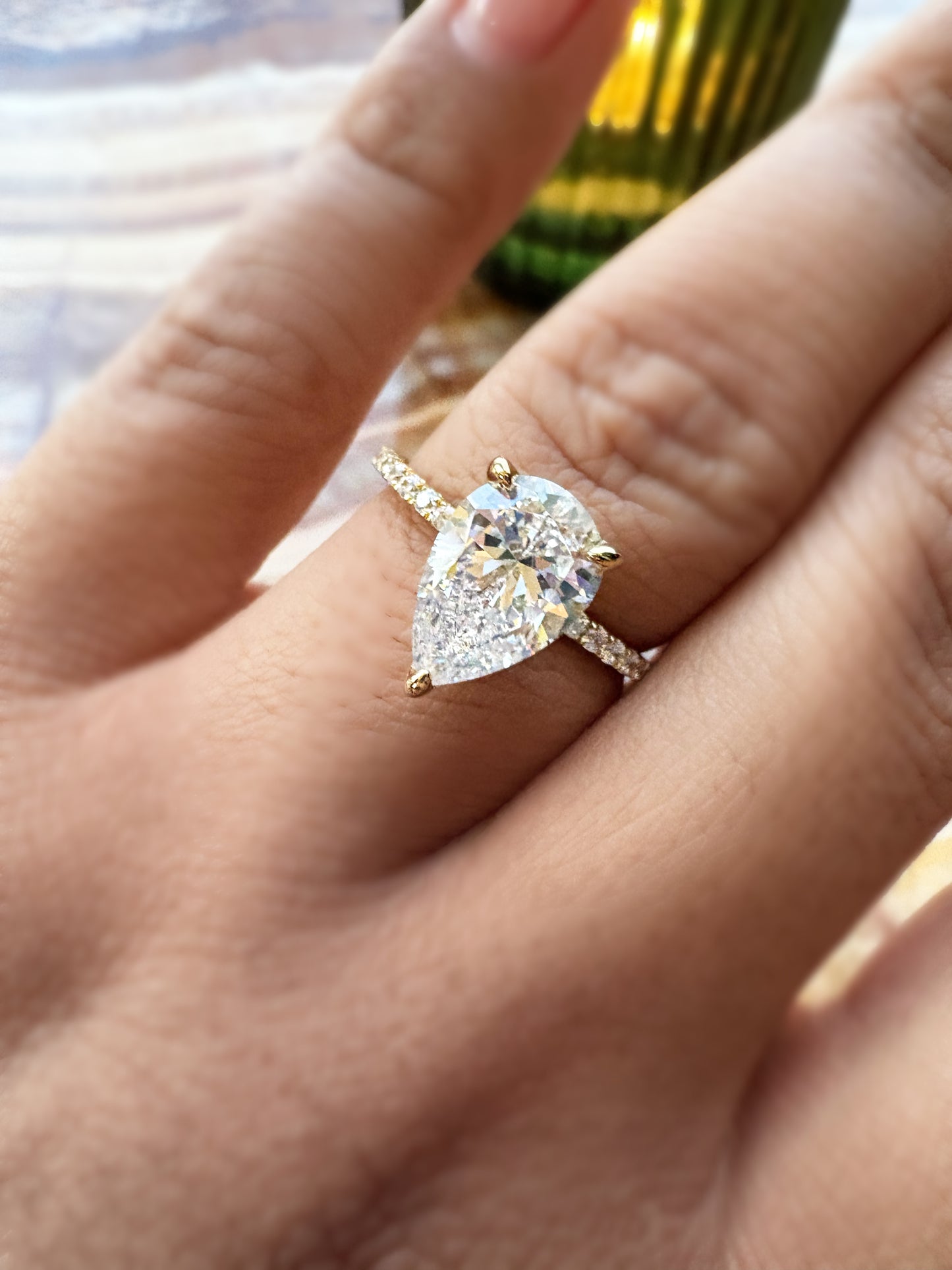 Pear Shape 3ct Ring